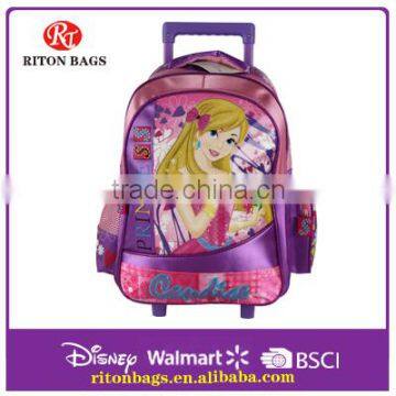 Fashion Best Designer The Beautiful Princess Child Trolley School Bag Quality Choice