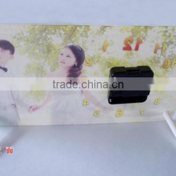 Glossy Rectangular crystal photo frame for sublimation printing 30*16*0.5cm