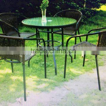 2016 Round Outdoor Folding Tempered Glass Coffee Table for Camping