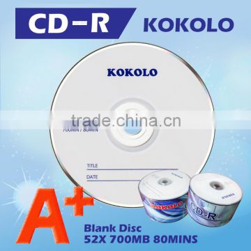 Taiwan factories A+ bulk cd-r record disc 52x 700mb