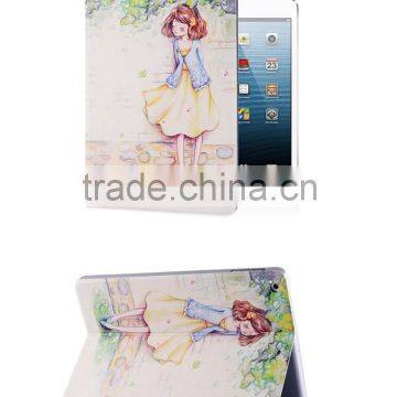 Colored Drawing leather tablet case for ipad mini 3
