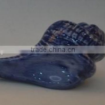 Marine series of embossed 3D ceramic conch pentants