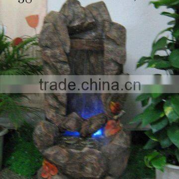 Polyresin outdoor fountain with light,50x37x95cm