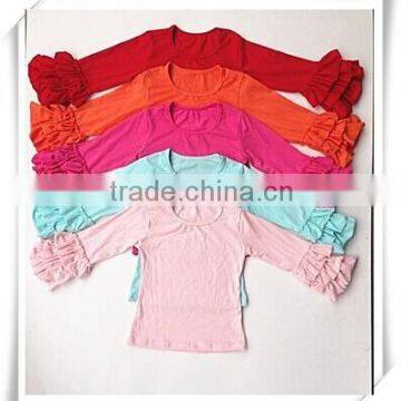 Fashion baby girls ruffle shirt boutique girl clothing wholesale