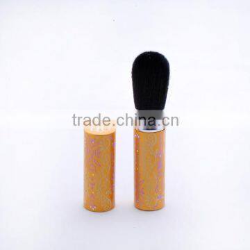 Diamond effect with flower painting synthetic hair retractble face brush