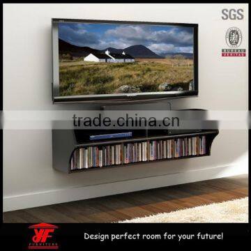 Living room furniture wall mounted wooden lcd tv stand