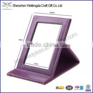 fancy cheap makeup mirror travel leather strong portable foldable folding table mirror                        
                                                Quality Choice