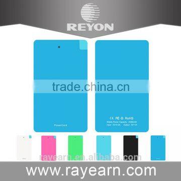 REYON Pretty credit card size promotional slim power bank 4000mAh with nice shape