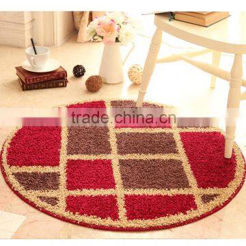 Round Shape Area Rugs Made of Elbow Yarn With Anti Slip Backing for Sitting Room