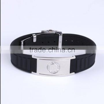 Trade assurance supplier fashion magnetic silicone bracelet