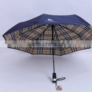 23 incun two layer auto open and closed rubber handle umbrella