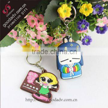 2015 new eco-friendly cheap advertising soft rubber key holder