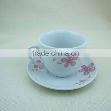 220CC Porcelain Coffee Cup and Saucer With Russian decal