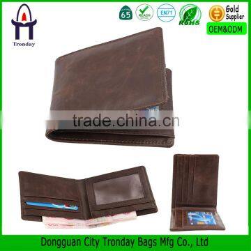 Customized logo card wallet, PU leather men clip wallet with card holder