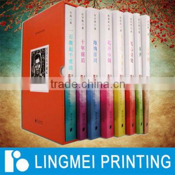 Color perfect binding casebound hardcover book printing