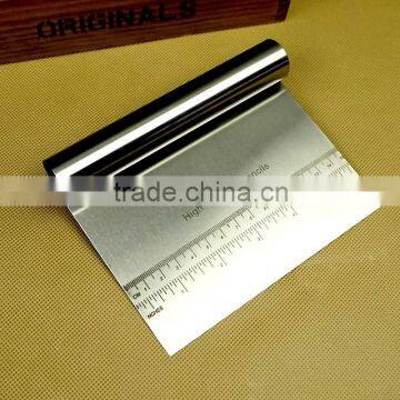 Stainless Steel Pizza Dough Scraper Cutter Kitchen Flour Pastry Cake Tool Scale photo-2