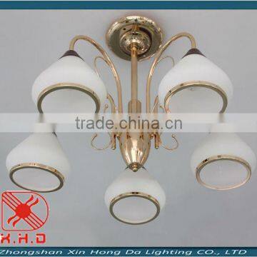 5 round heads modern glass ceiling lamp/hotel&lobby decorative 8355-5