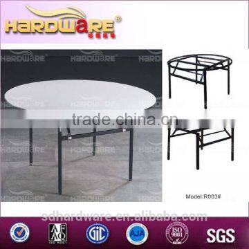 Round Iron Base Dining Table Plywood Banquet Table Hotel Dining Table photo-4