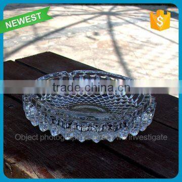 Hot sale high quality office glass ashtray big set ashtray glass wholesale transparent glass ashtray