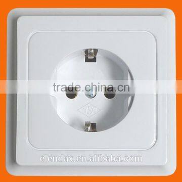 Power supply ABS European wall electrical shucko socket(F7010)