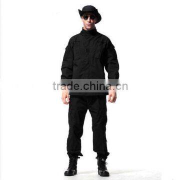 100%cotton black military uniform