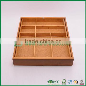 Fuboo Bamboo expandable drawer organizer( kitchen cutlery tray)