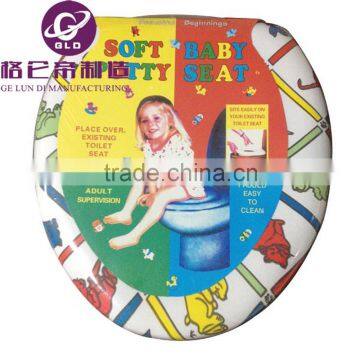 GLD China ManufacturingBathroom accessory soft PVC small decorated kids family western toilet lid