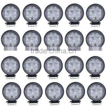 High Power 27W Led Work Light + 12V-24V Heavy Duty LED Work Light, Daytime Running Light ( Round 27W )