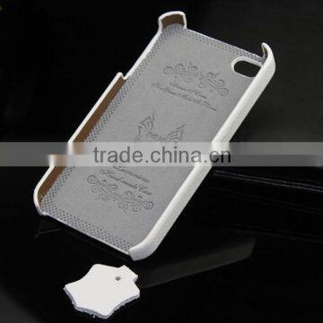 hot seller bar back hard cover real cow leather for iphone 4 4s lychee pattern waterproof