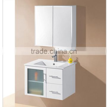 Waterproof mdf wall mounted bathroom furniture with cabinet