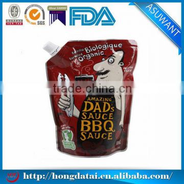 wholesale stand up pouch with spout for BBQ sauce /own logo printing                        
                                                                                Supplier's Choice