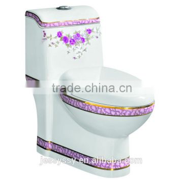 elegant design siphonic one piece red rose bio toilet 259 red rose