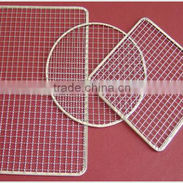 Stainless steel bbq grill wire mesh grate Round or Rectangular shape