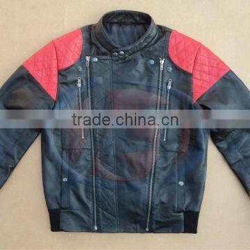 Mens Classic Style Motorbike Fashion Leather Jacket.