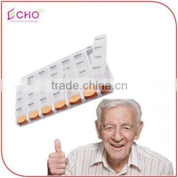 Detachable 28 Compartments Weekly Medicine Tray for morning/noon/afternoon/evening