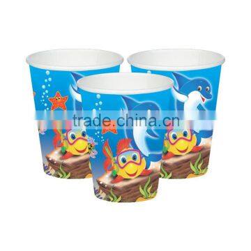 Sea animals disposable paper cup