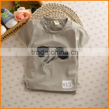 South Korea 2016 summer new Korean children T-shirt 100% cotton T-shirt embroidered children cotton short sleeved glasses