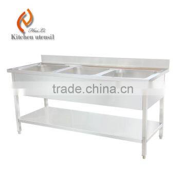 Premium Restaurant Kitchen Sink Bench With Drain Board On The Right (bowl size 500x500x280mm)