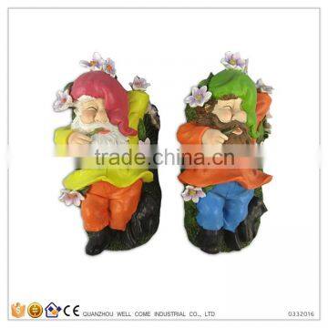 Holding Flower Pot Garden Dwarfs Statue Dwarf With A Potted Plant