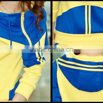 Custom Latest Design Sports Track Suits 100% Cotton Women Sport Tracksuit Fleece Tracksuit photo-6