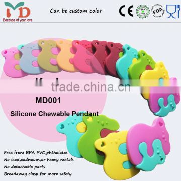 BPA Free Silicone Teething Girl Boy Pendant Jewelry