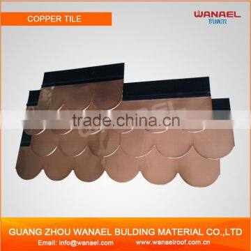 Guangzhou Construction Material Wanael Fish Scale Asphalt Roof Copper Shingles