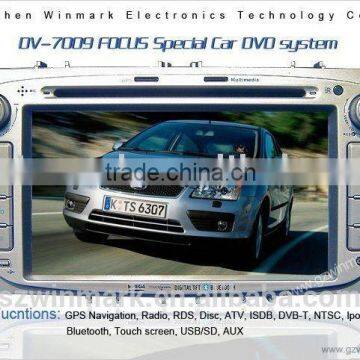 DJ7009- Two din in-dash HD touch screen car dvd player car radio for ford series with GPS TV 3G radio dvd etc. features.