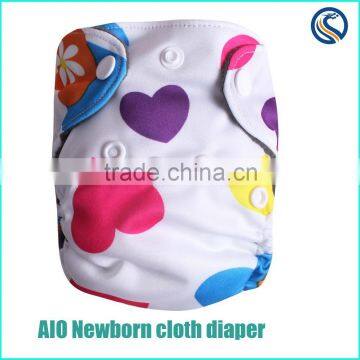 2016 Newborn baby cloth diaper AIO cloth diaper wholesale reusable cloth diaper