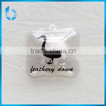 Custom cashmere label duck down inflated bag tag for down coat