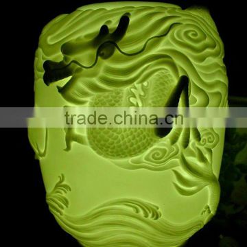 ceramic lamp, house lamp, ceramic dragon lamp