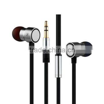 Silver metal earphone with good sound quality sport earphone and stereo earphone for mp3 player new products headset wholesale