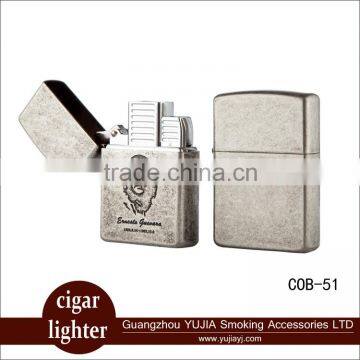 Double Torch Lighter cohiba cigar tool refillable cigarette lighter with good packing