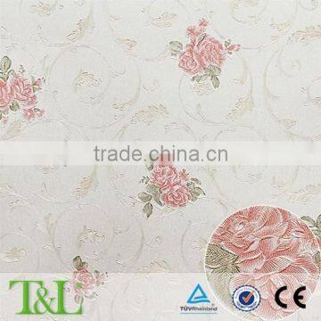 Elegent pink vinyl wallpaper price for living room