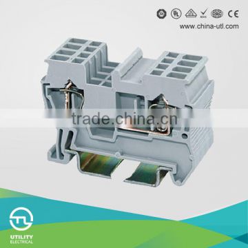 Spring terminal block din rail spring connectors conductor red copper with UL certificate